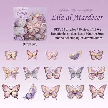 Stickers PET "Mariposas Bordadas"
