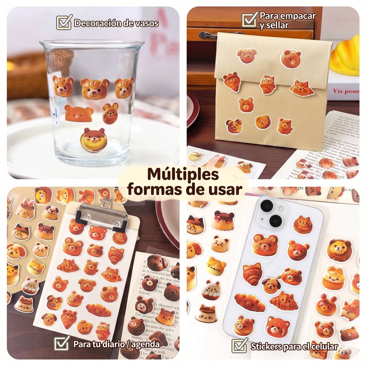 Stickers 3D "Pancitos de Animalitos"