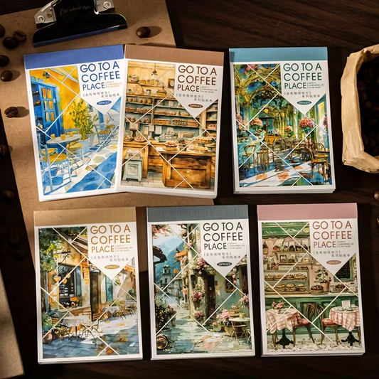Libros de Stickers "Go to a Coffee Place"