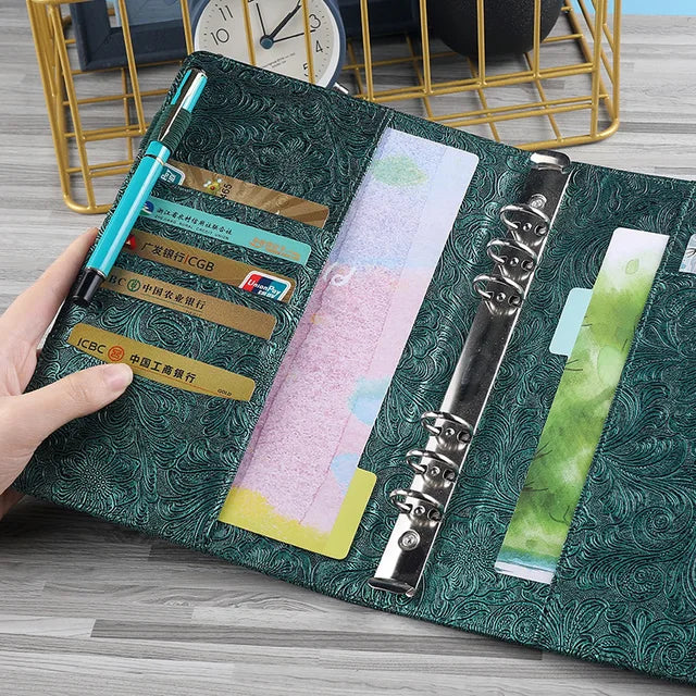 Binder A5 de Cuero PU con Relieve