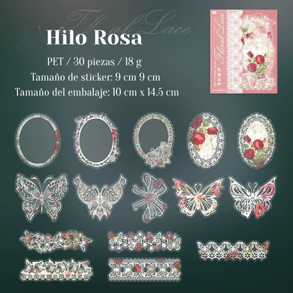 Stickers PET "Floral Lace"