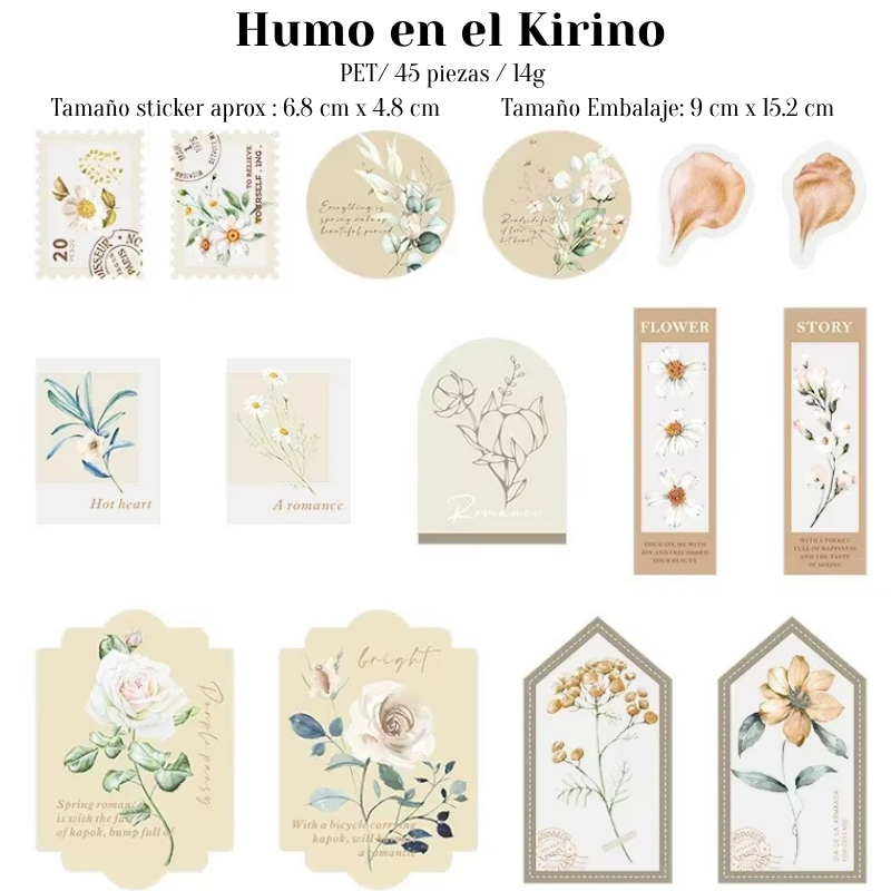 Stickers PET "Floating Flowers"