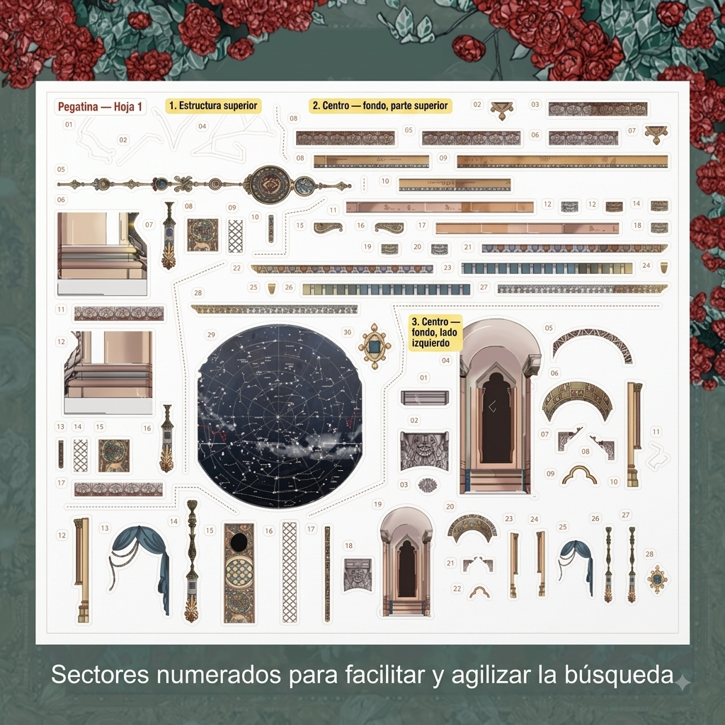 Armable 3D | Mapa Estelar de Rosas