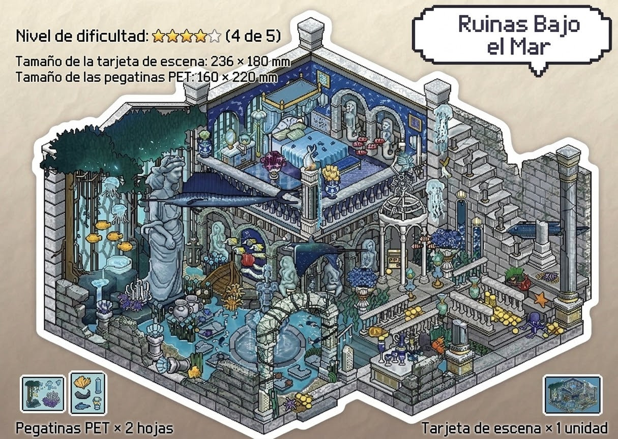 Armable 3D “Ruinas Bajo el mar”