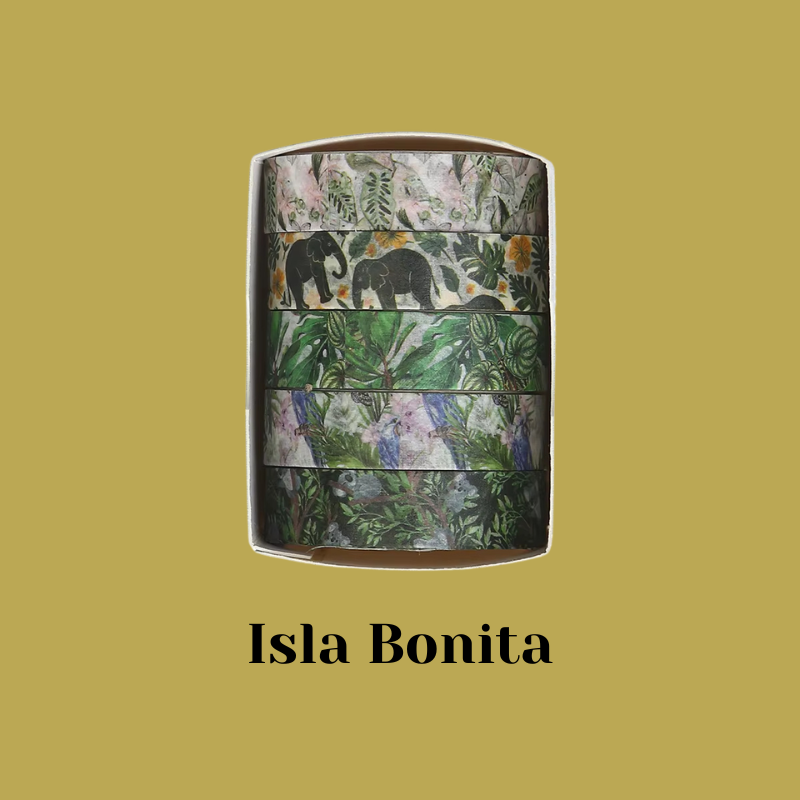 Set de Cintas Washitape “Ambiente tropical 🌴"