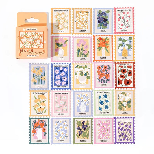 Cajita de 45 Stickers "Flower Post Office”