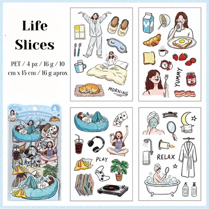 Stickers PET "Lazy Daily Moments"