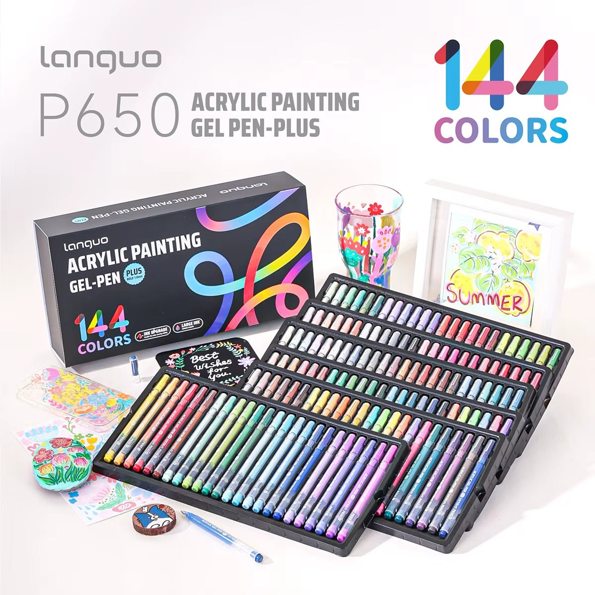 Gel Pen Acrílico Languo P650 · Punta Bold 1mm