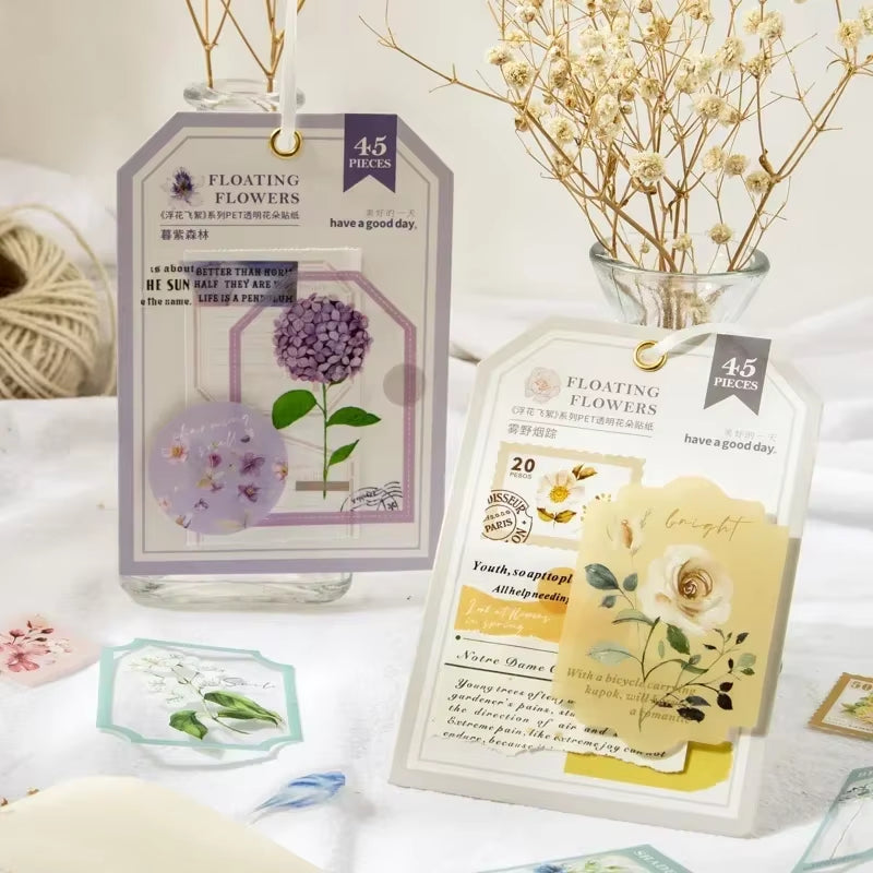 Stickers PET "Floating Flowers"