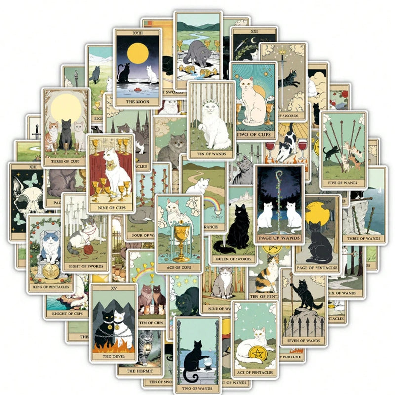 Stickers "Tarot Felino Vintage 2"