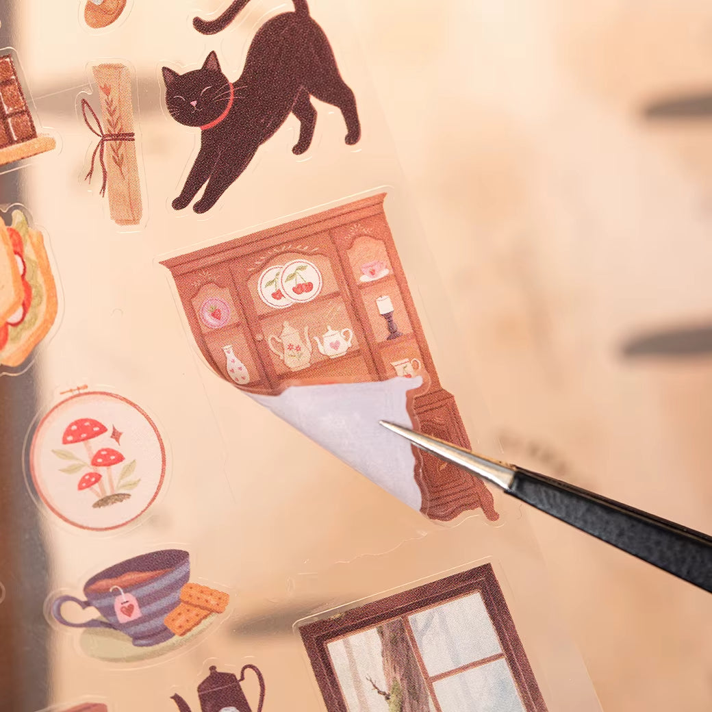 Stickers PET "😺🌸 Dulce Vida Gatuna"