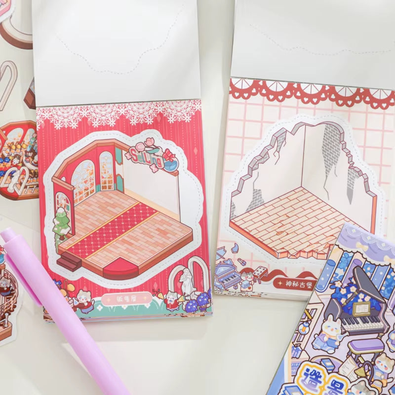 Mini Libros de Armable 3D “Mascotitas”