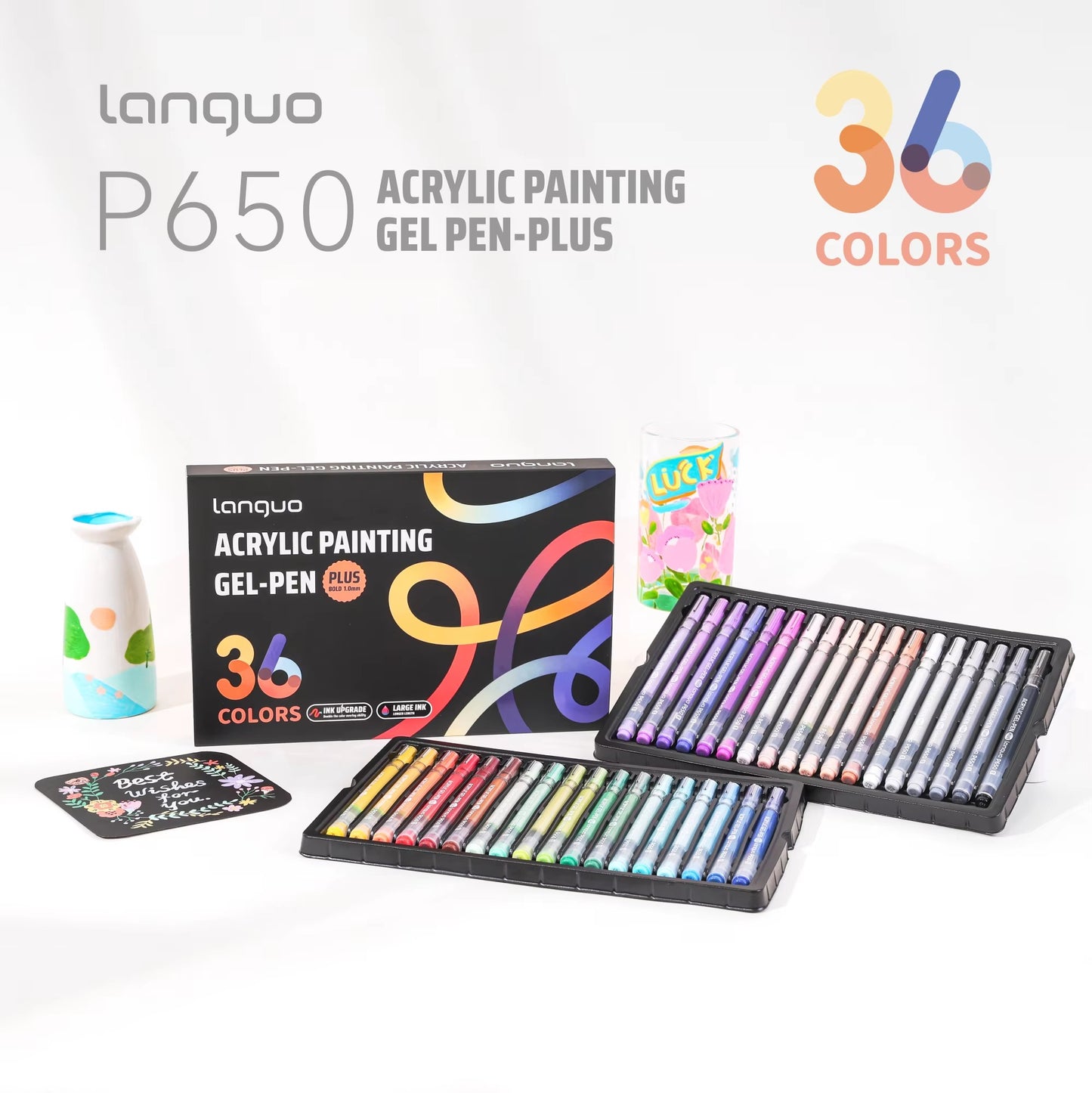 Gel Pen Acrílico Languo P650 · Punta Bold 1mm
