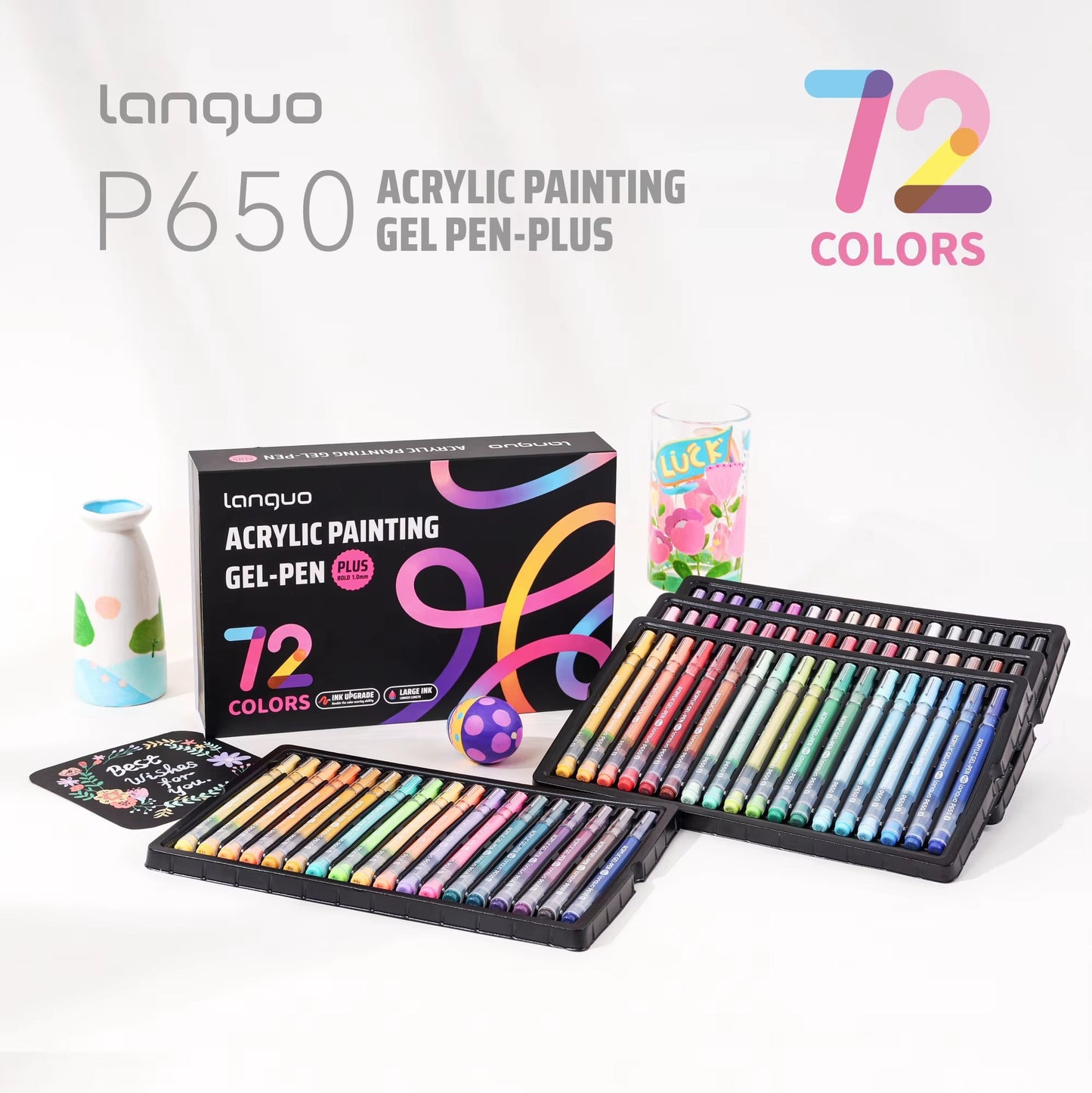 Gel Pen Acrílico Languo P650 · Punta Bold 1mm