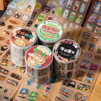 Colección Stickers Roll "Tienda de Confitería"