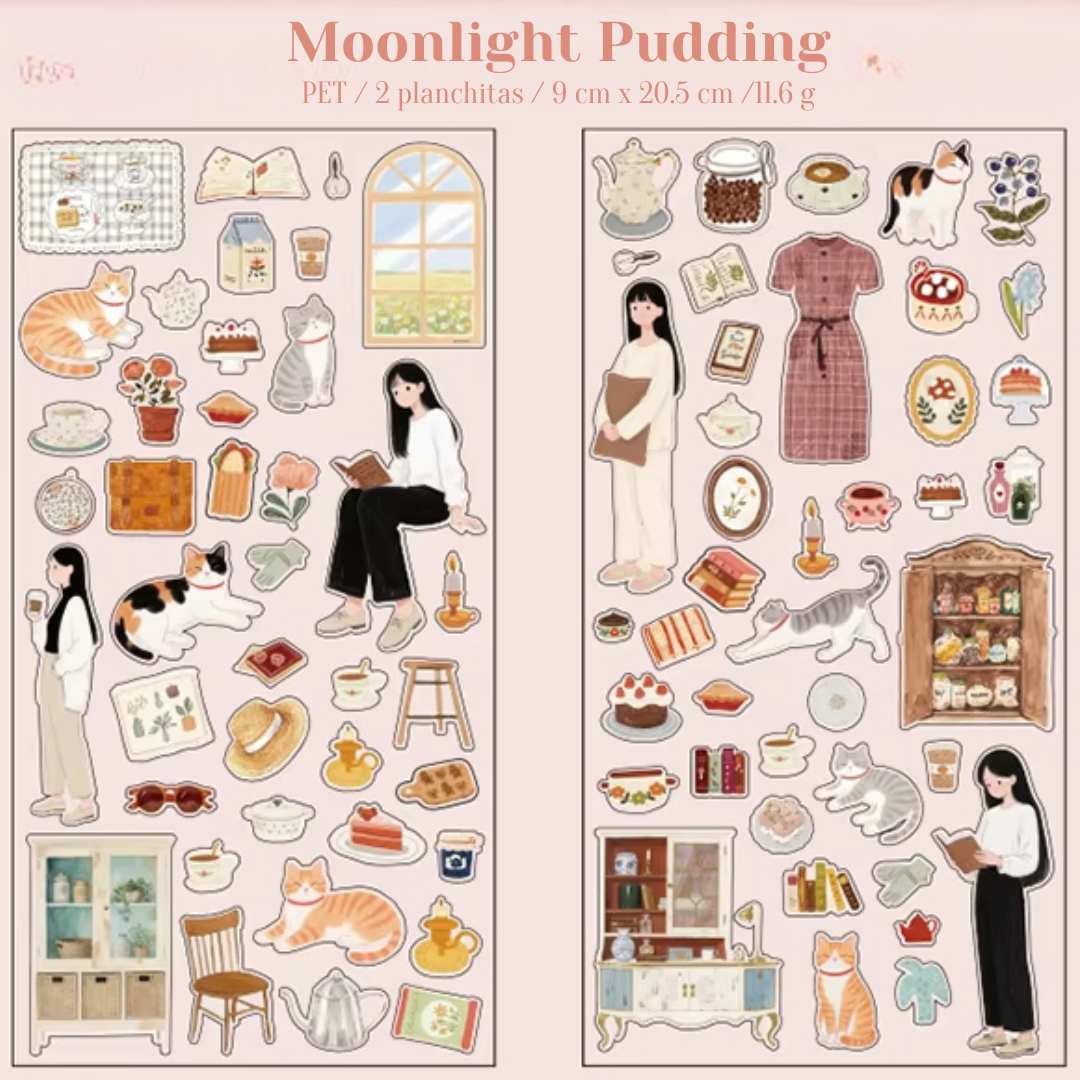 Stickers PET "😺🌸 Dulce Vida Gatuna"