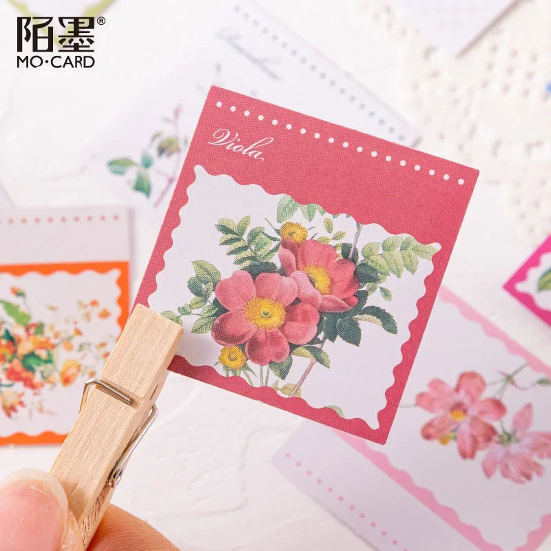 Cajita de 46 Stickers "Postales Florales”