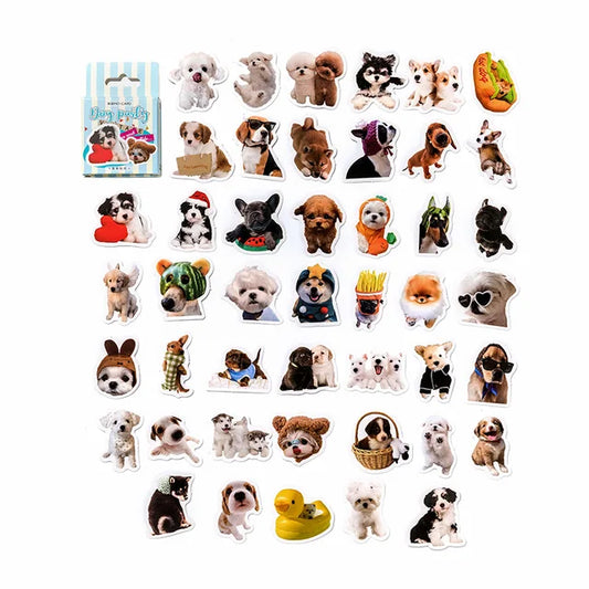 Cajita de 45 Stickers "Dog Party”