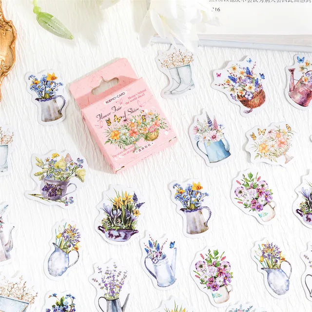 Cajita de 46 Stickers "Flower Fair of Shire”