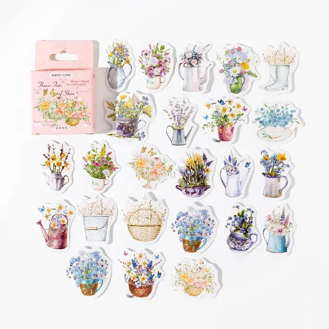 Cajita de 46 Stickers "Flower Fair of Shire”