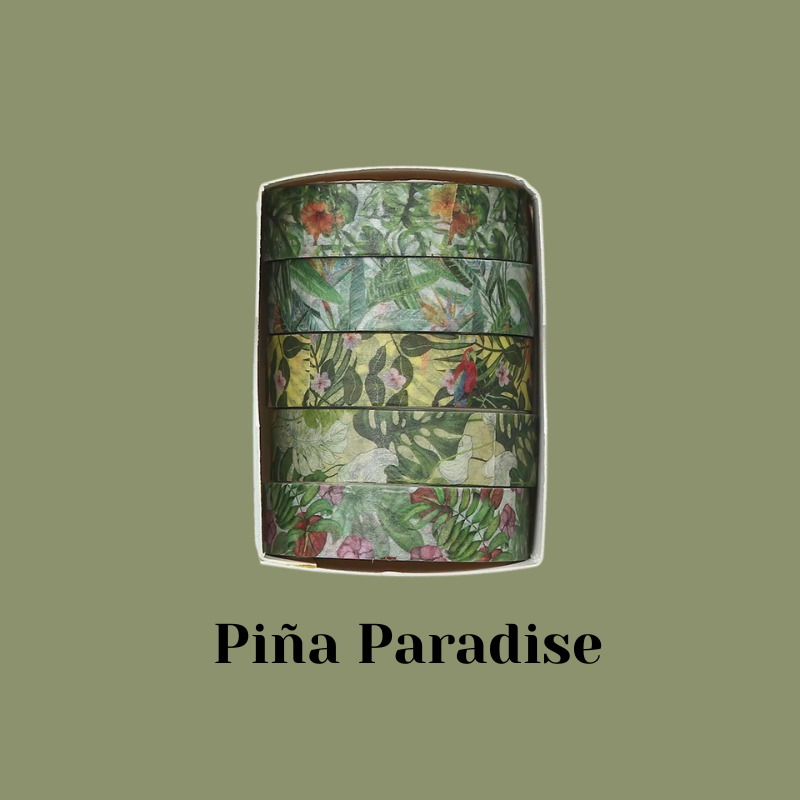 Set de Cintas Washitape “Ambiente tropical 🌴"