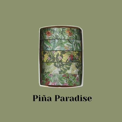 Set de Cintas Washitape “Ambiente tropical 🌴"