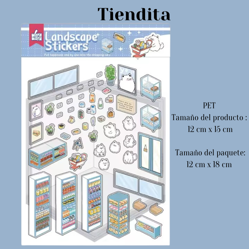 Sticker PET x 2 planchitas "Landscaping"