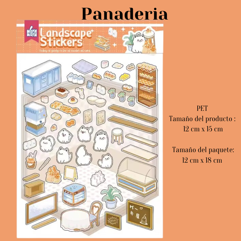 Sticker PET x 2 planchitas "Landscaping"