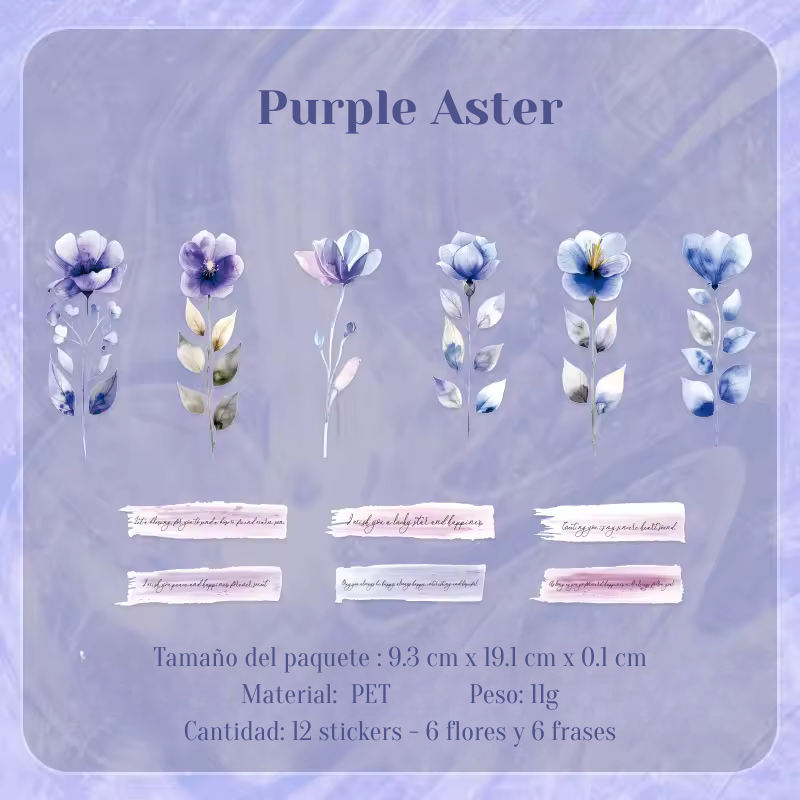 Stickers PET "Susurros Florales"