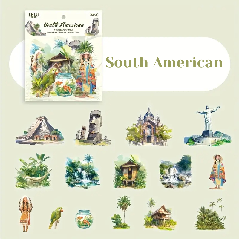 Stickers PET "Around The World"