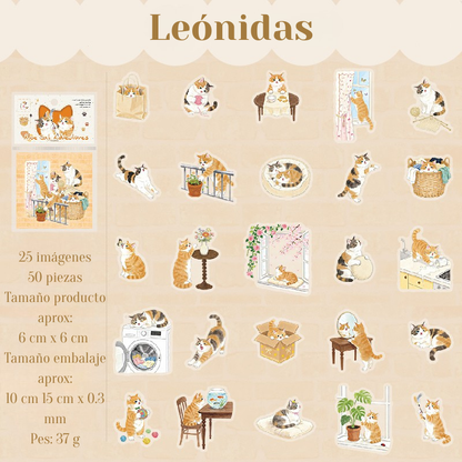 Stickers PET "😻Moe Cat Adventures"