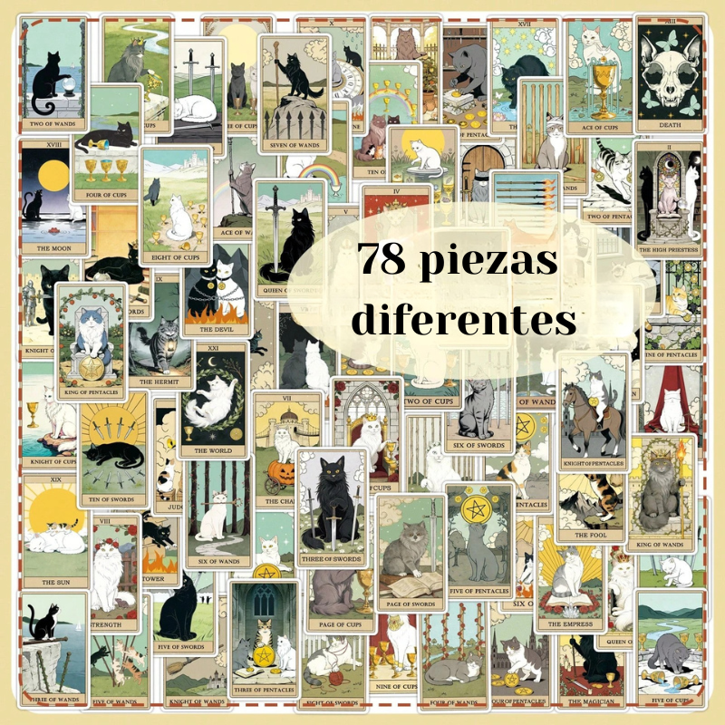 Stickers "Tarot Felino Vintage 2"