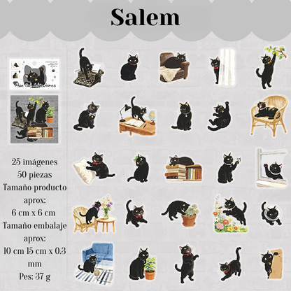 Stickers PET "😻Moe Cat Adventures"