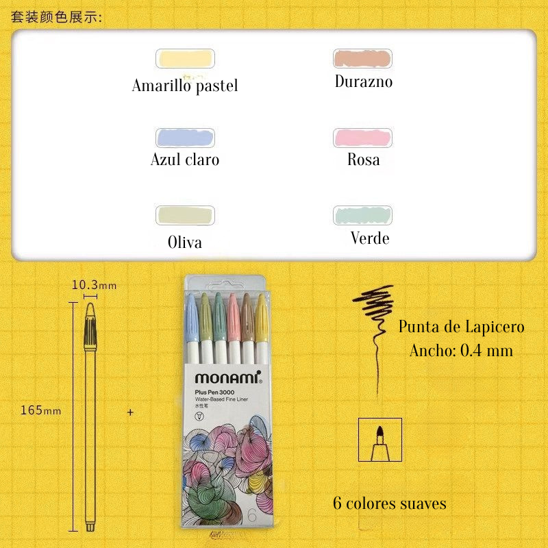 Monami Plus Pen 3000 6/36/48/60 colores