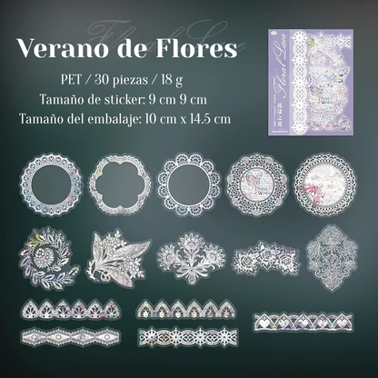 Stickers PET "Floral Lace"