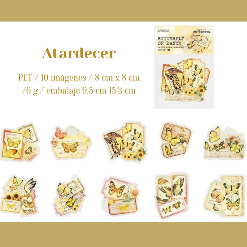 Stickers PET "Butterfly Of Dance"