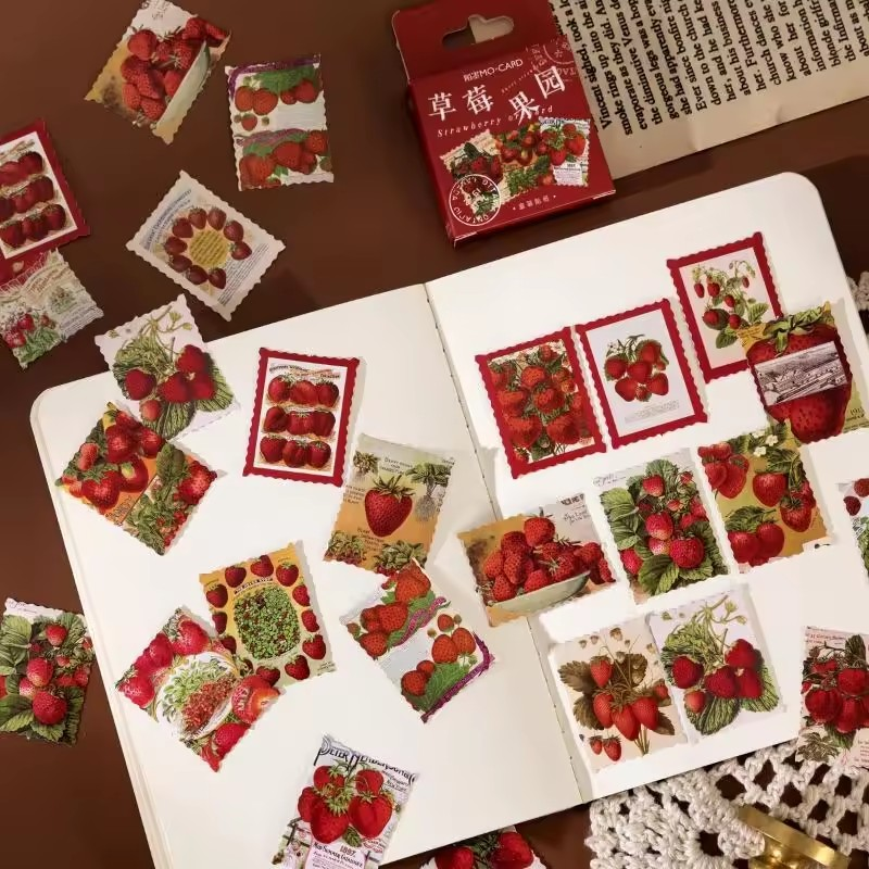 Cajita de 46 Stickers "Strawberry Orchard"