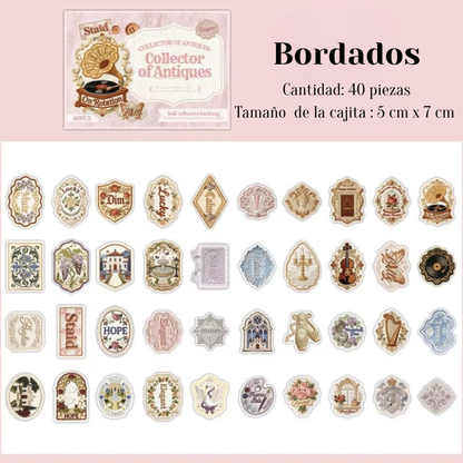 Stickers en cajita "Antiguedad"