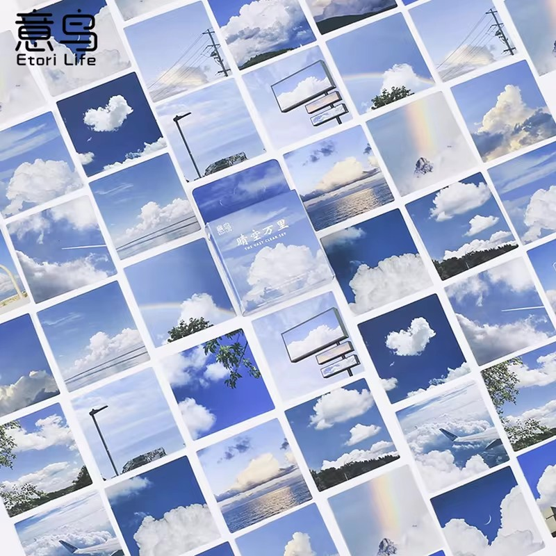 Cajita de 45 stickers " The Vast Clear Sky "