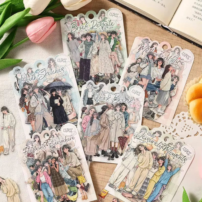 Stickers PET "Instantes Cotidianos"