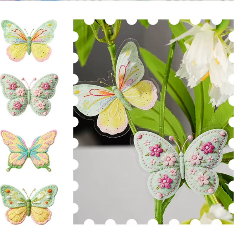 Stickers PET "Mariposas Bordadas"