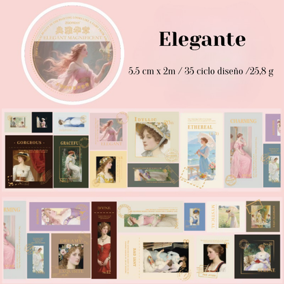 Colección Stickers Roll "Vintage Stamp"