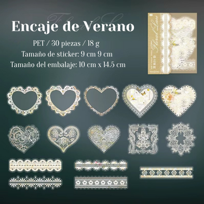 Stickers PET "Floral Lace"