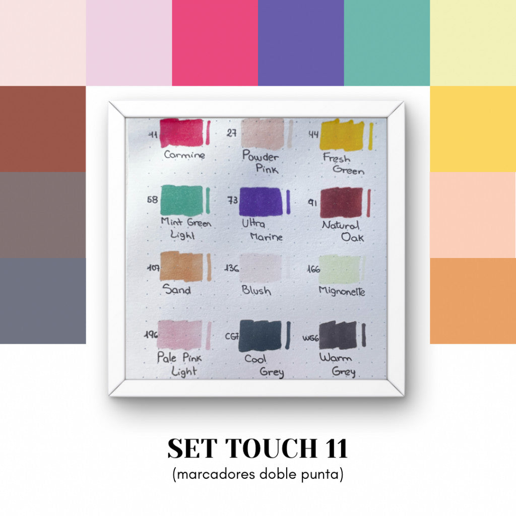 Set x 12 Marcadores Touch Doble punta