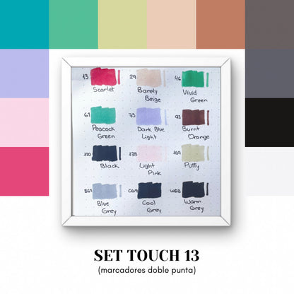 Set x 12 Marcadores Touch Doble punta