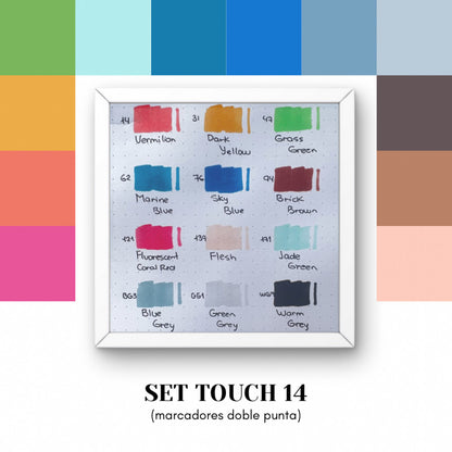 Set x 12 Marcadores Touch Doble punta