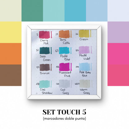 Set x 12 Marcadores Touch Doble punta