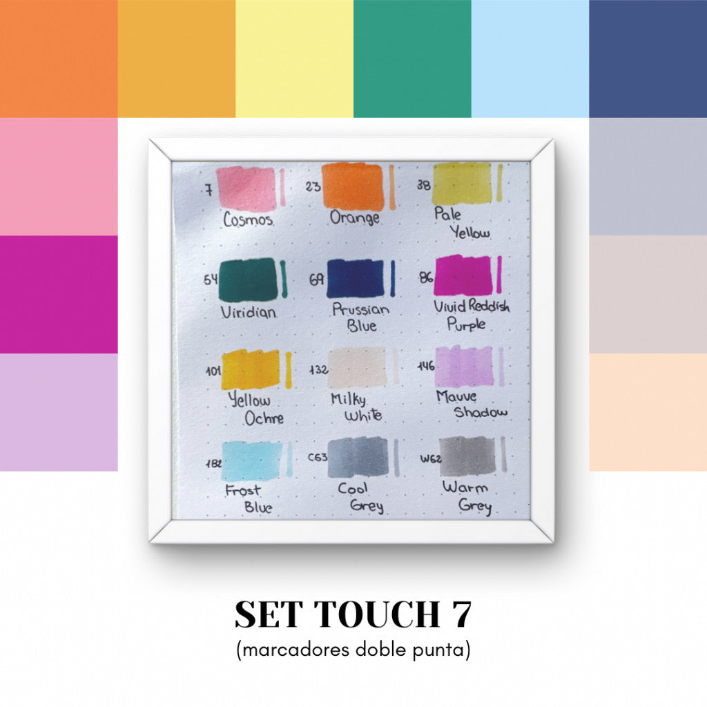 Set x 12 Marcadores Touch Doble punta
