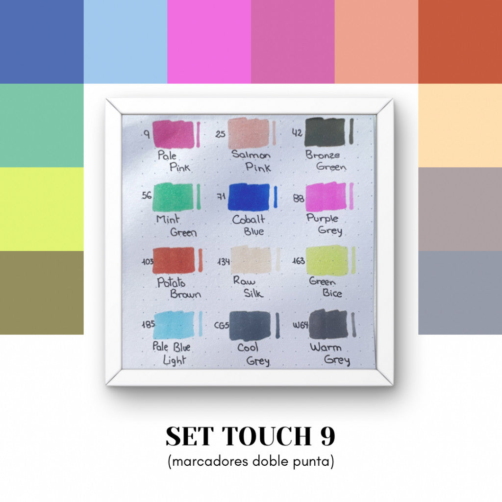 Set x 12 Marcadores Touch Doble punta
