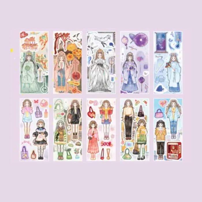 Muñequitas para vestir “Dress Up” ~290 Stickers